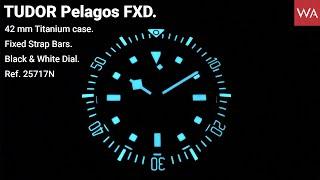 TUDOR Pelagos FXD. 42mm Titanium Case. Fixed Strap Bars. Black & White Dial. Ref. 25717N