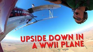 UPSIDE DOWN IN A OLD WW2 AIRPLANE