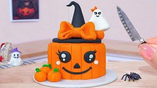 Mini Pumpkin Cakes  Miniature Fondant Halloween Cake Decorating  1000+ Halloween Cakes Compilation