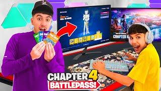 Little Brother Buys *NEW* Fortnite Chapter 4 MAX Battle Pass Tier 100