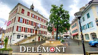Delémont is the pretty capital of the Swiss Canton of Jura  4K walking tour