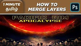 How to Merge Layers in Tamil  Quick Photoshop Tutorial தமிழ் #61