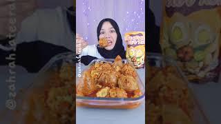 @zahrah.ateerah Mukbang boci maknyos bakso beranak dan bakso Mozarella #shorts