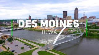 Des Moines Iowa  4K drone footage