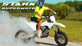 Worlds Fastest ELECTRIC SUPERMOTO 80HP Stark Varg +100mph