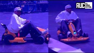 Chris Brown Playing Mario Kart During 1111 Tour Rehearsals