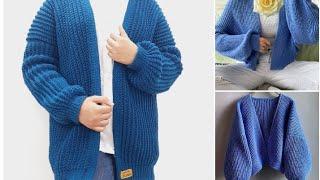 كروشيه كارديجان جاكيت ترند جديد  بدون حردات سهل للمبتدئين crochet a cute cardigan