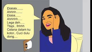 Comic Toilet  Artis cantik buang air besar di celana