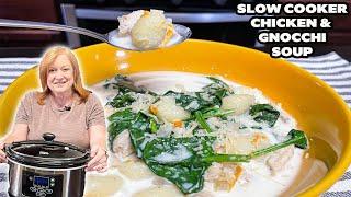 Slow Cooker CHICKEN & GNOCCHI SOUP Olive Garden Copycat Recipe