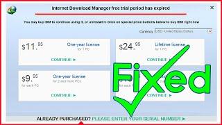 Solution ️ IDM free trial period has expired ️ Internet Download Manager 2024 error