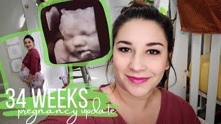 34 Weeks Pregnancy Update Vlog + Baby Bump Shot  Glucose Results 3D Ultrasound Polyhydramnios