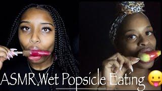 ASMR  Wet Popsicle Eating + Wet Mouth Sounds With JSMR’s Jar 