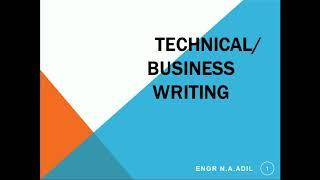 Technical and business Writing overview