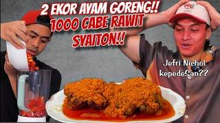 MUKBANG 2 EKOR AYAM 1000 CABE RAWIT BARENG JEFRI NICHOL