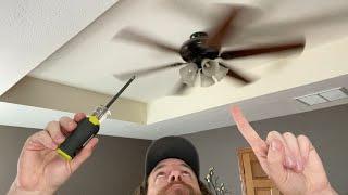 Ceiling Fan CLICKING Noise Easy Fix w Screwdriver