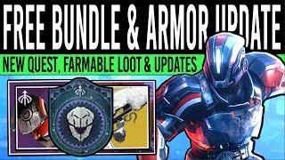 Destiny 2 NEW ARMOR DROP & QUEST UPDATE Free LOOT Bonus Ranks Farmable Gear & Updates 13th Feb