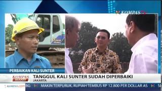 Ahok Blusukan di Tanggul Kali Sunter