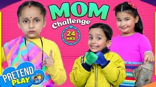 24 Hours LIVING Like MOM  Fun Family Challenges for Kids  ToyStars