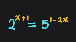 Exponential Equation  2ˣ⁺¹ = 5¹⁻²ˣ