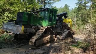 Skidder with Tracks at work