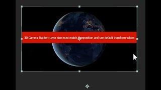 *Solution* 3D Camera Tracker Layer Size Must Match Composition And Use Default Transform Values