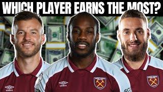 West Ham Players Salaries 202122 Season Weekly Wage