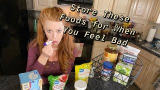 Prepared Pantry Storing Food for When You Are Sick