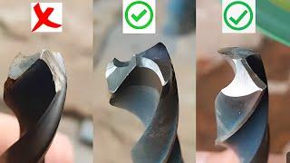 2 ways to sharpen drill bits properly and correctly so they are sharp and strong