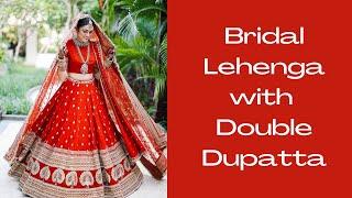 Double Dupatta Bridal Lehenga  Bridal Lehenga  Bridal Colour Lehenga #lehengacholi #weddinglehenga