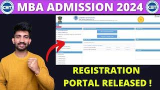 MBA ADMISSION Registration Portal Released  Mba cet cap round 2024