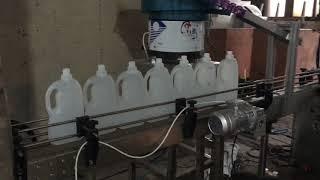 Liquid Detergent Bottle Filling Capping Labeling Packing Machine