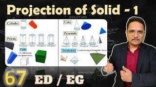 1 Projection of Solid Basics Drawing Process & Solved Example Explained