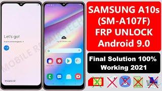 SAMSUNG Galaxy A10s FRP Bypass Android 910   SM-A107F Google Lock Bypass Without PC