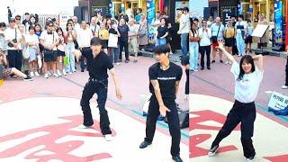 STREET ARTIST YU KAGAWA. WITH PARK JIN HWAN & FRIENDS. INTERACTIVE HONGDAE BUSKING. 240627.