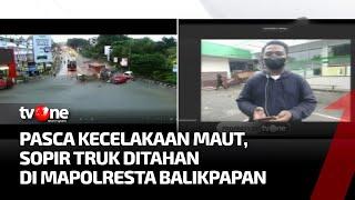 Polisi Evakuasi Bangkai Mobil yang Terlibat Kecelakaan di Simpang Rapak  kabar Siang tvOne