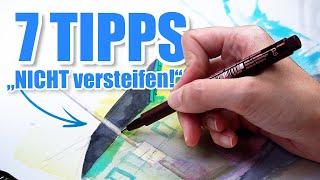 Lockerer Sketchen mit diesen schnellen 7 Tipps Urban Sketching  Tanja Meyer