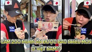 Người Nhật cầm 200 nghìn ăn được bao nhiêu món ở Việt Nam?ベトナム1000円チャレンジ#vietnamkun