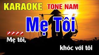 Karaoke Mẹ Tôi Tone Nam Nhạc Sống Dễ Hát  Nguyễn Linh