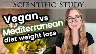 Study Weight Loss on Vegan versus Mediterranean Diet  WFPB  HCLF