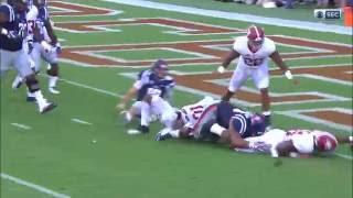 Alabama sacks Chad Kelly and forces fumble that results in touchdown