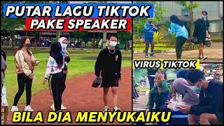 PUTAR LAGU TIK TOK PAKE SPEAKER - PRANK JOGET TIKTOK DJ BILA DIA MENCINTAIKU WKWKWK NGAKAK