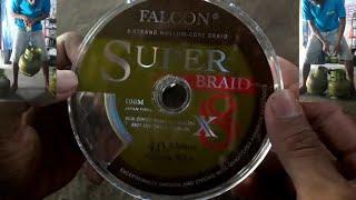 UNBOXING benang pe falcon super braid sekaligus tes angkat beban