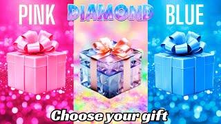 Choose your gift ️ 3 gift box challengePink Diamond & Blue2 good & 1 bad #choosebox #gift