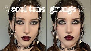 cool tone grunge makeup