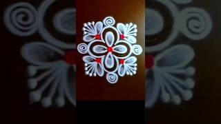 simple kolam  Latest mini rangoli #shorts #trending #muggulu #thiruaarooran #kolam