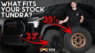 Stock Tundra Fitment Testing  33 and 35 Inch Tires