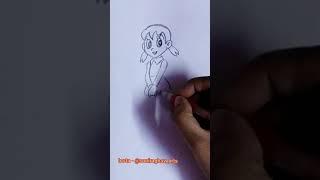 How to draw shizuka  shizuka drawing  Doraemon  shizuka sketch  soni raghav arts #shorts