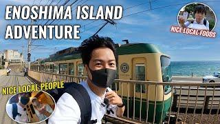 Local Seafoods Train and Beautiful Beach Near Tokyo Kamakura Enoshima Island Adventure Ep.308