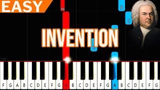 Johann Sebastian Bach - Invention in A Minor - EASY Piano Tutorial for Beginners