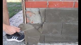 Brick finishДешево и сердито. Отделка цоколя цементным раствором.